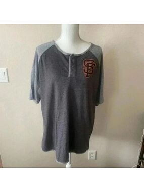Majestic, San Francisco Giants Charcoal cotton polyester mens  T-Shirt